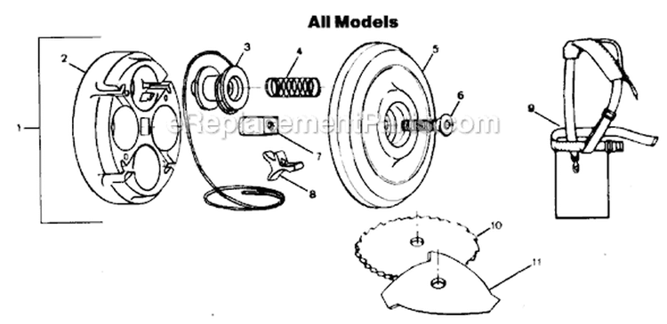 Page A Diagram and Parts List for 650  Weed Eater Trimmer